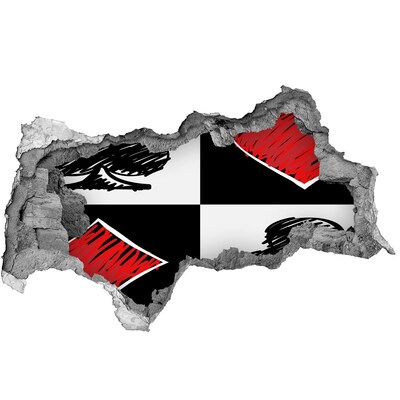 3D muursticker gescheurde muur Manhattan Bridge 's nachts