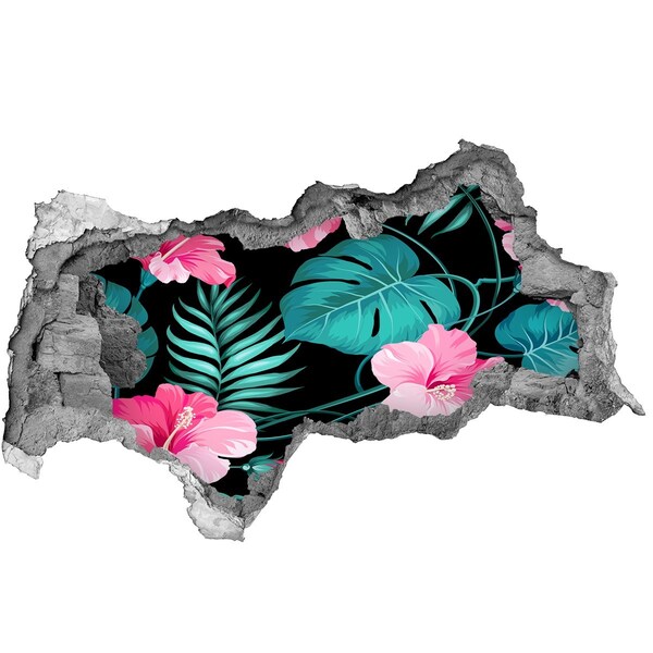 3D sticker gat in stenen muur Bruisend water in een klein café.