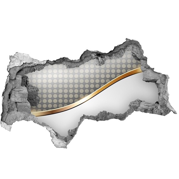 Wandsticker 3D doorkijk Steengat met geometrische vormen