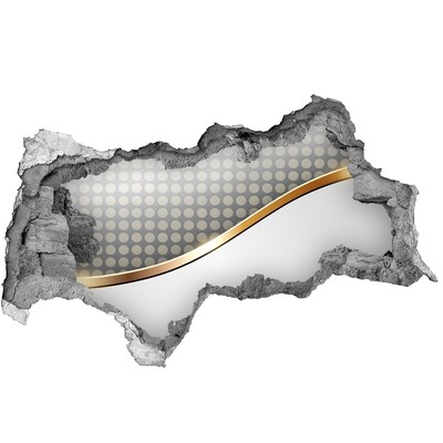 Wandsticker 3D doorkijk Steengat met geometrische vormen