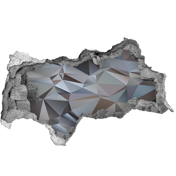 3D sticker gat in stenen muur Een groene oase in beton.