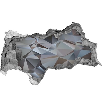 3D sticker gat in stenen muur Een groene oase in beton.