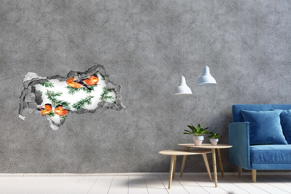 3D muursticker gescheurde muur Gouden weiden in het zonlicht