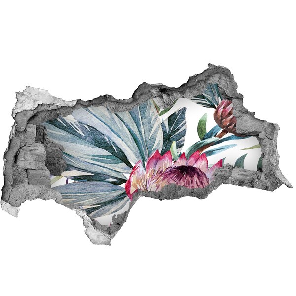 Wandsticker 3D doorkijk Een bospad in het dichte bos.