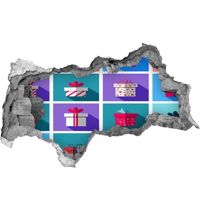 Zelfklevende 3D wandsticker illusie Bloementuin in het Gouden Kader