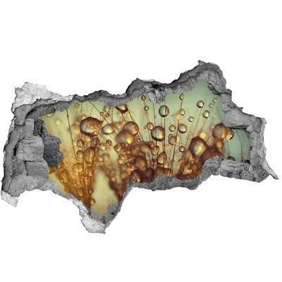 Wandsticker 3D doorkijk Uitzicht op de stad 's nachts