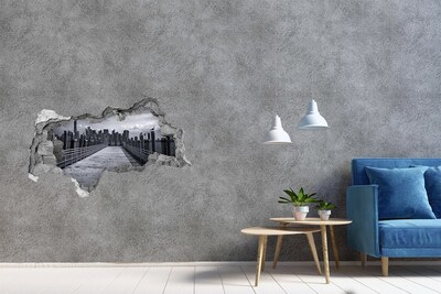 Wandsticker 3D doorkijk Een fiets in een tuin vol bloemen