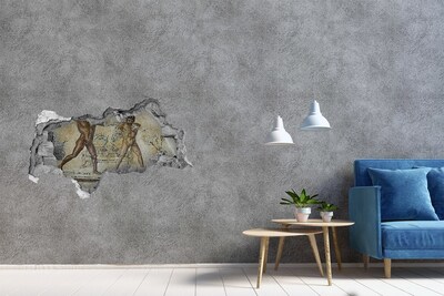 3D muursticker gescheurde muur Een oase van rust in het bos