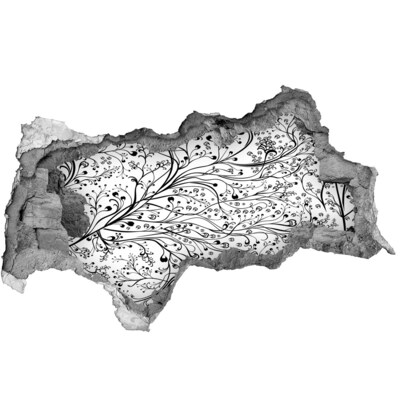 Zelfklevende 3D wandsticker illusie Uitzicht op de metropool 's nachts