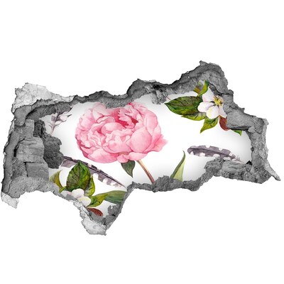 Wandsticker 3D doorkijk Eekhoorn in actie