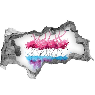 Zelfklevende 3D wandsticker illusie Tropisch bladpatroon