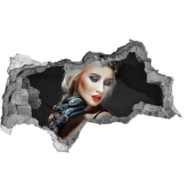 Wandsticker 3D doorkijk Astronaut op de maan