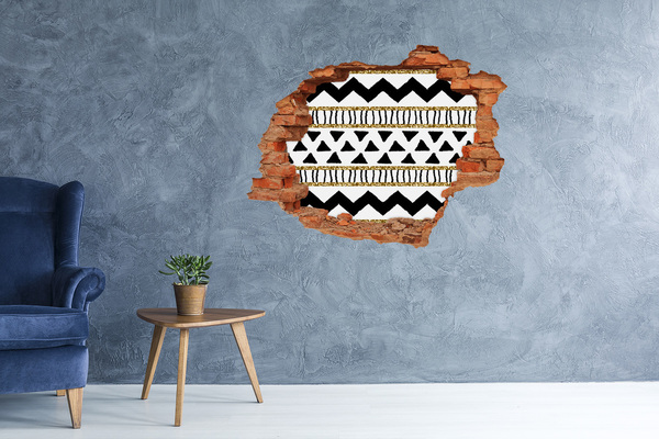 Grote 3D muursticker gat in de muur Gestileerd gat in de muur