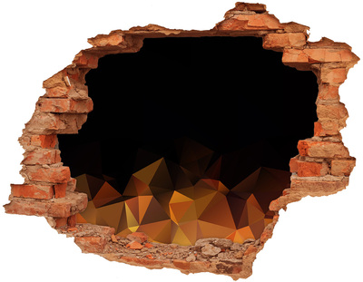 Grote 3D muursticker gat in de muur Het binnenste van de vulkaan