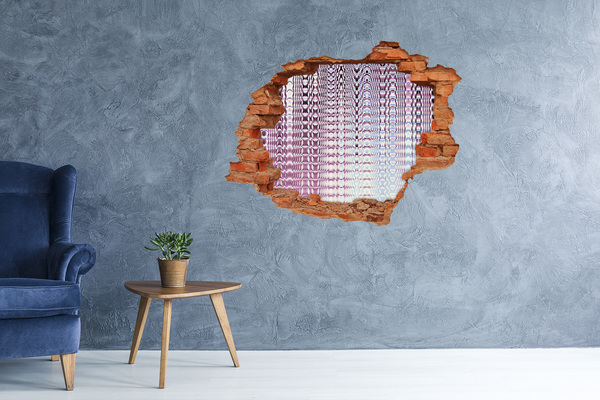 Grote 3D muursticker gat in de muur Reflectie in het gat