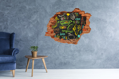 Vinyl muursticker 3D breekeffect Keukeninspiratie