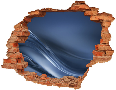 Grote 3D muursticker gat in de muur Een gat in de muur met uitzicht op de hemel.
