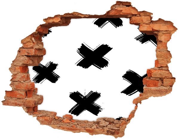 Grote 3D muursticker gat in de muur Stijlvol verborgen pareltje