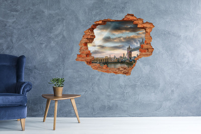 Vinyl muursticker 3D breekeffect Tower Bridge in Londen