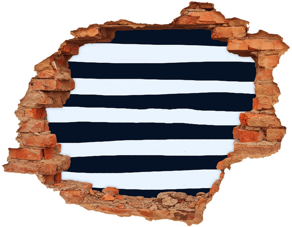 Vinyl muursticker 3D breekeffect Doorbraak naar de diepten van de zee