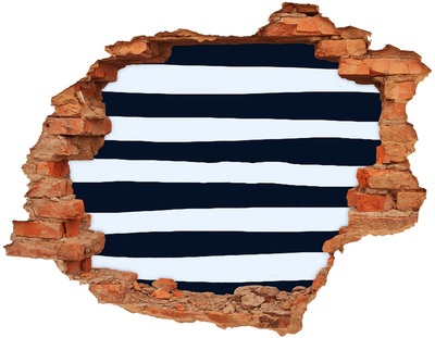 Vinyl muursticker 3D breekeffect Doorbraak naar de diepten van de zee