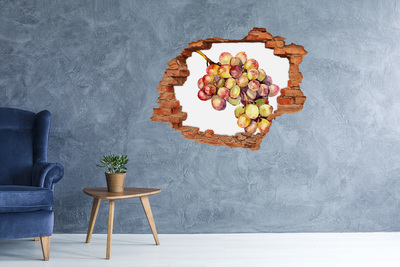 Grote 3D muursticker gat in de muur Fruit in een gat in de muur