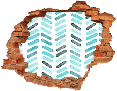 Vinyl muursticker 3D breekeffect Interieur in een moderne stijl