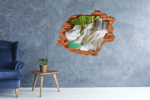 Vinyl muursticker 3D breekeffect Waterval in de jungle