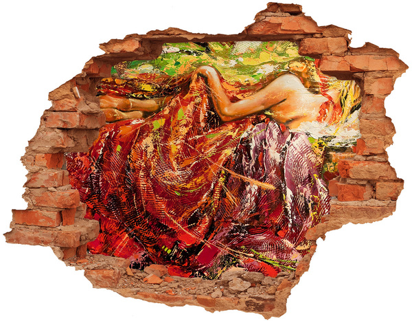 Vinyl muursticker 3D breekeffect De onderwaterwereld van kleuren