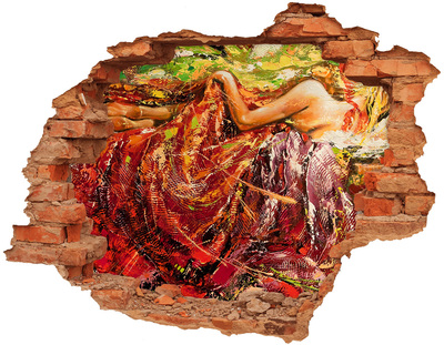 Vinyl muursticker 3D breekeffect De onderwaterwereld van kleuren