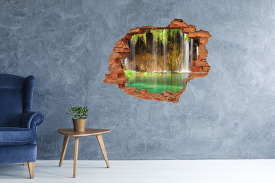 Vinyl muursticker 3D breekeffect Waterval in de grot