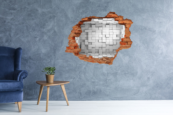 Grote 3D muursticker gat in de muur Moderne ruimte achter de muur