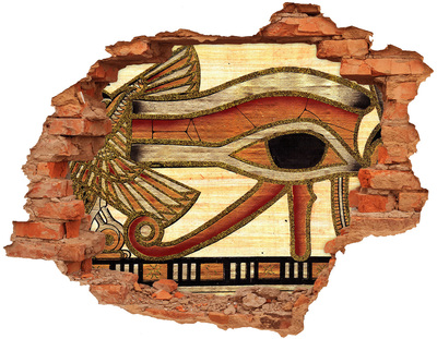 Vinyl muursticker 3D breekeffect Oud-Egyptische schilderkunst