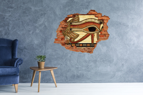 Vinyl muursticker 3D breekeffect Oud-Egyptische schilderkunst