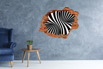 Vinyl muursticker 3D breekeffect Optische illusie in de muur