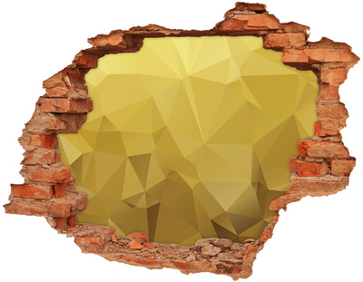 Vinyl muursticker 3D breekeffect De gouden barst in de muur