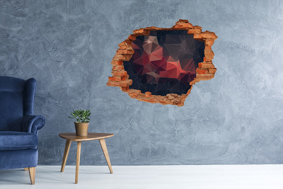 Vinyl muursticker 3D breekeffect Abstracte Gat in de Muur