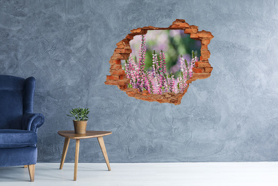 Vinyl muursticker 3D breekeffect Bloemen in de tuin