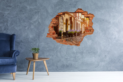 Vinyl muursticker 3D breekeffect Een charmant hoekje met lavendel