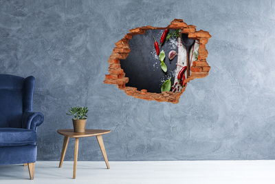 Vinyl muursticker 3D breekeffect Een keuken vol smaak