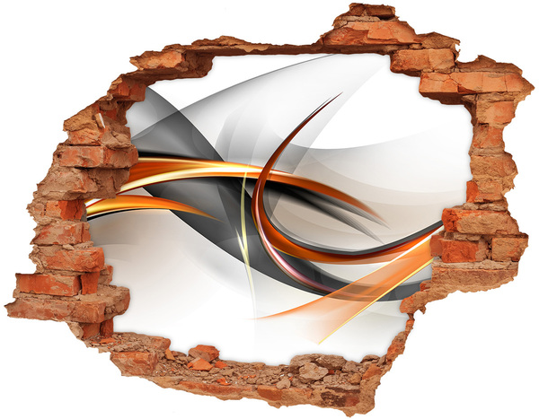 Grote 3D muursticker gat in de muur Abstracte kleurlekkage