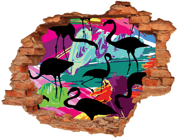 Vinyl muursticker 3D breekeffect Vulkanische lava