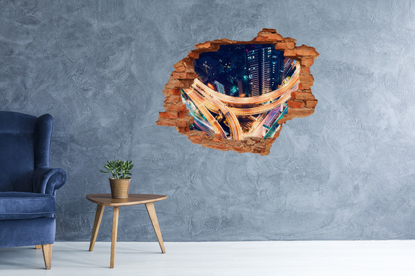 Grote 3D muursticker gat in de muur De bloemenpracht van de zomer