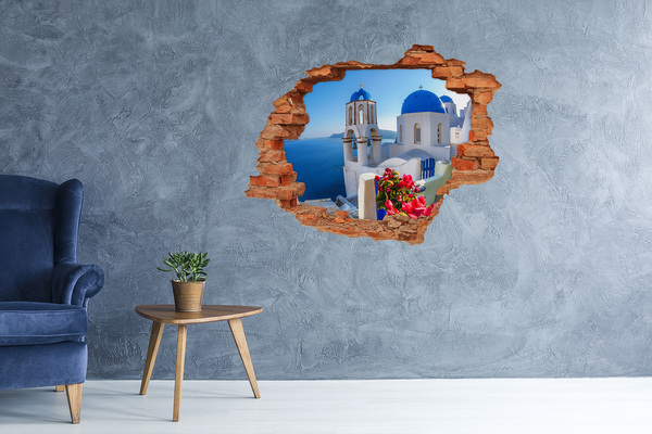 Vinyl muursticker 3D breekeffect Frambozen in de tuin