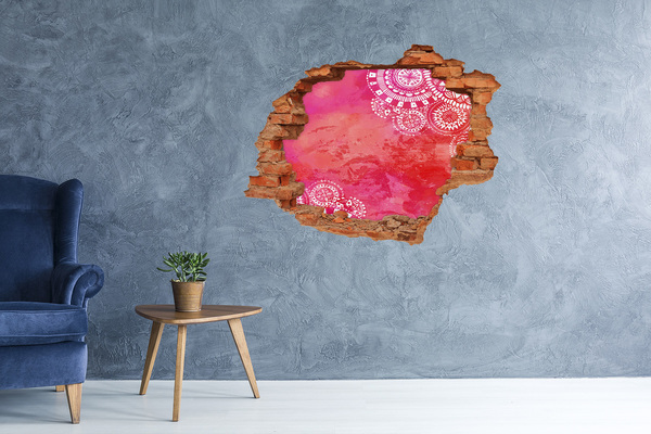 Grote 3D muursticker gat in de muur Moderne ruimte achter de muren