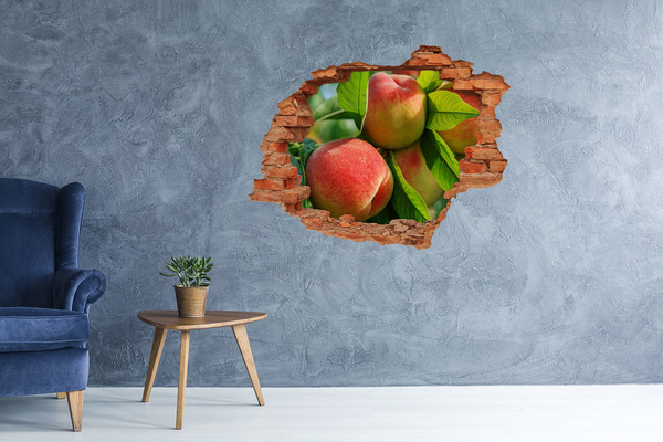 Vinyl muursticker 3D breekeffect Gouden herfst achter de muur