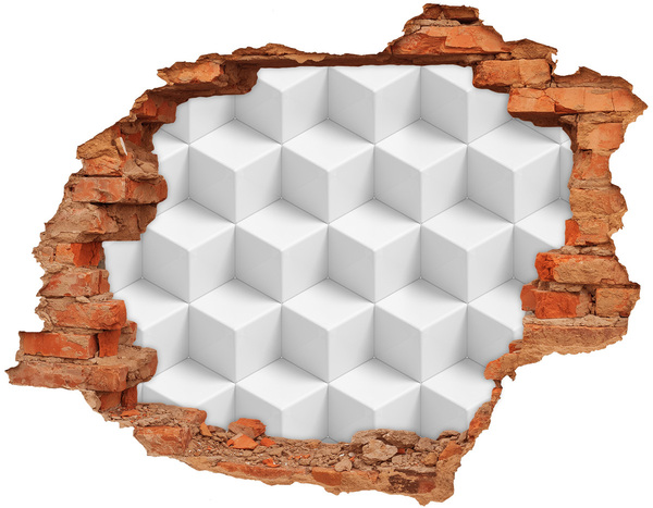 Grote 3D muursticker gat in de muur Modern Hole in Wall