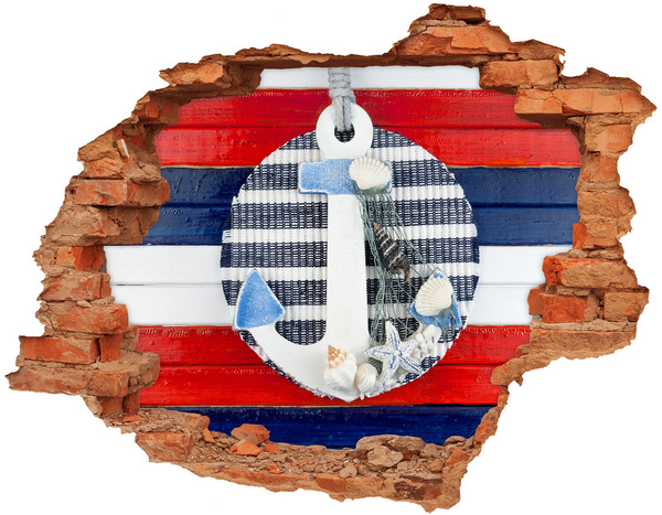 Grote 3D muursticker gat in de muur Kampioen in de vechtsport