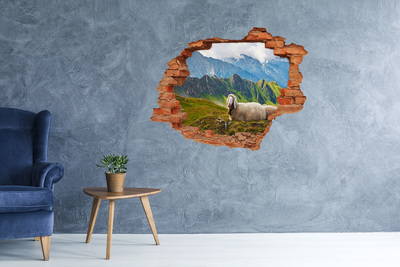 Grote 3D muursticker gat in de muur Tropisch paradijs achter de muur