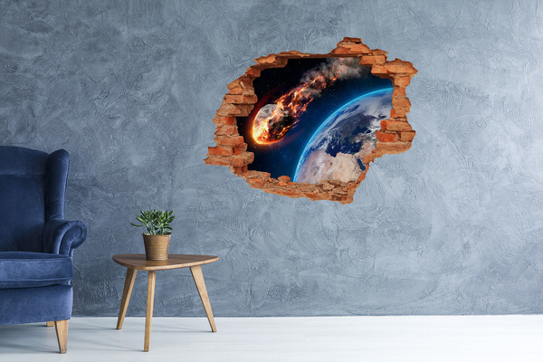 Grote 3D muursticker gat in de muur Hole in the Wall Bloemenmuurschildering